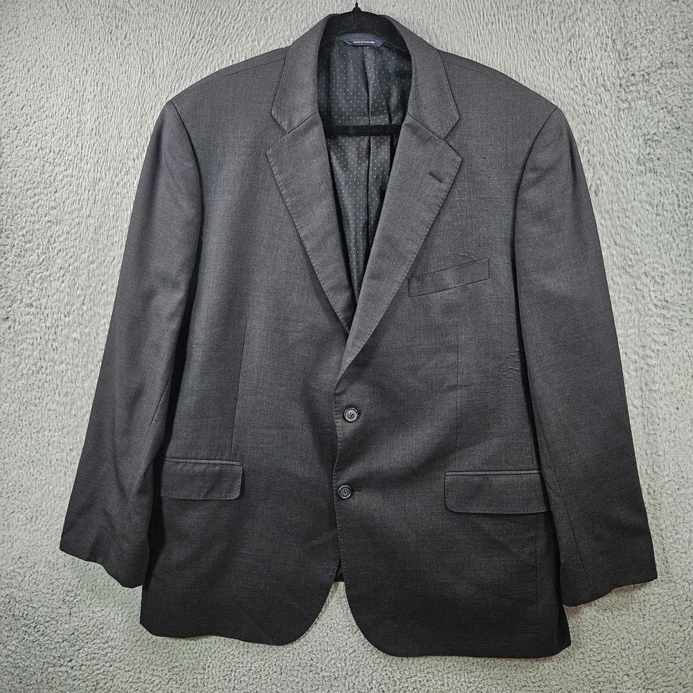 Brooks Brothers 46L Wool Suit Blazer Men Charcoal‎ Gray - Please Read
